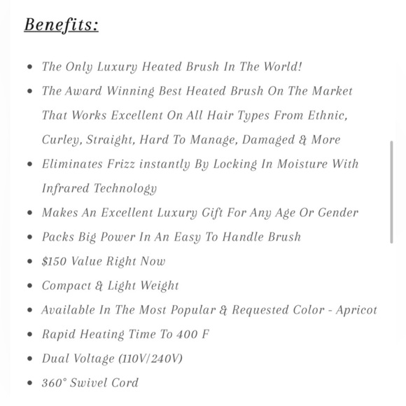 Soleil Mini Heat Brush in Apricot - Picture 7 of 7